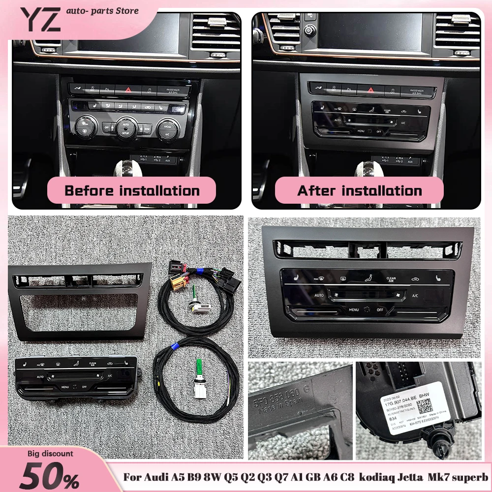 LHD For Seat Leon 5F 2-Zone Touch screen air conditioning MQB platform 17G 907 044