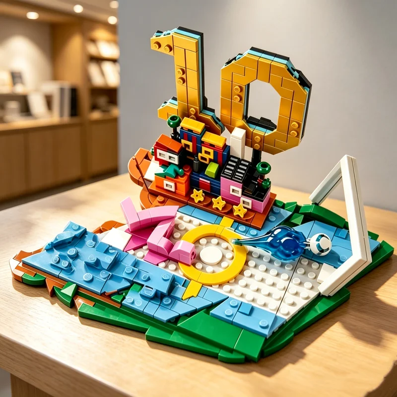 Fast Ship 500PCS Football Superstar Number 10 Highlights Exciting Goal Building Block Model DIY Toys For Surprise Birthday Gifts