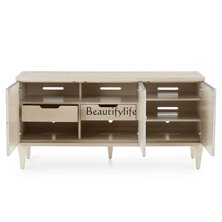 1*American-Style Modern Light Luxury Oak Three-Door Sideboard Cabinet Furniture So Easy So Beauty Tea Cabinet