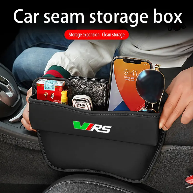 

Car Leather Seat Storage Box Gap Plug Storage Organizer For Skoda VRS Octavia FABIA KAMIQ KAROQ KODIAQ RAPID SUPERB Car