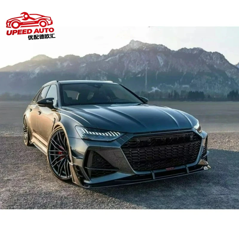 Suitable for Premium Audi RS6 C8 High Quality Carbon Fiber ABTStyle Body Kit Front Bumper Lip Diffuser Side Skirts Spoiler