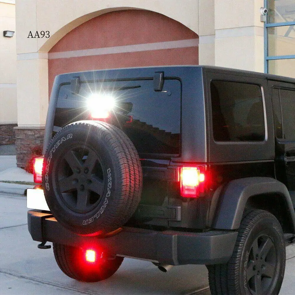 AA-2インチ スモーク 15 LED ブレーキライト DRL トレーラー ヒッチ カバー フィット 牽引 & 輸送 ピン付き 12V