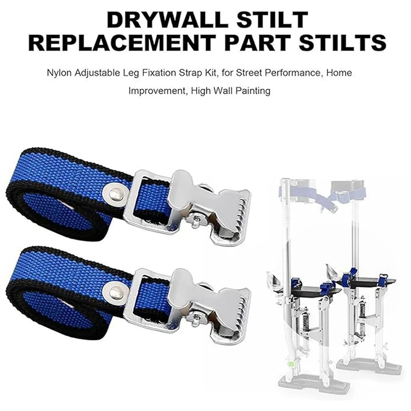 Professional Drywalls Stilts Replacement Straps Set With Hardware Nylon Adjustable Bands Belt Painter Walking