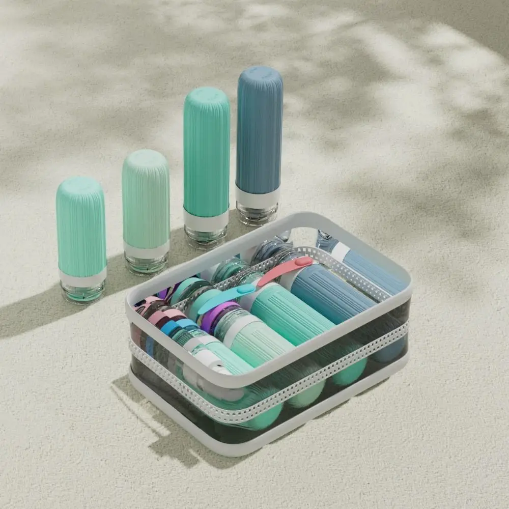Ensemble de bouteilles de voyage anti-fuite, conteneur de Lotion Portable vide de 60/90ML, organisateur de toilette doux et rechargeable, essentiels de voyage
