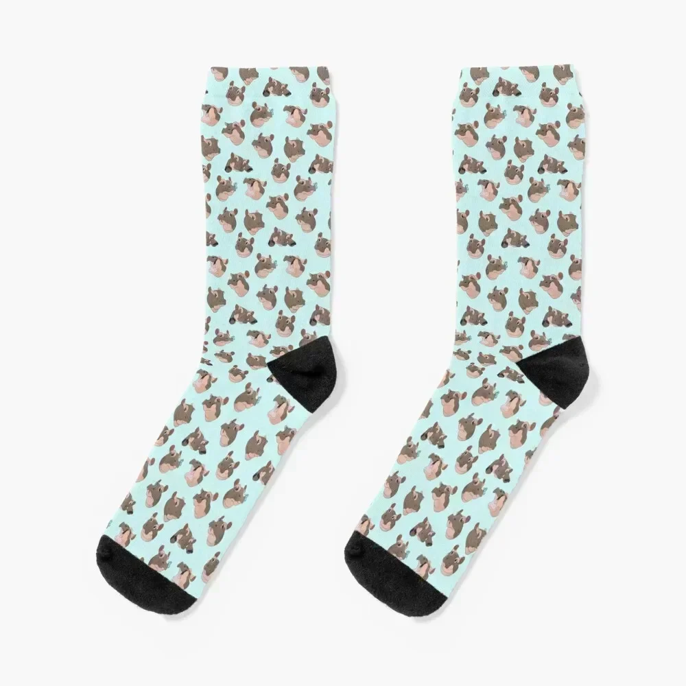 FIONA THE HIPPO Socks Heating sock new in's japanese fashion floral Women's Socks Men's