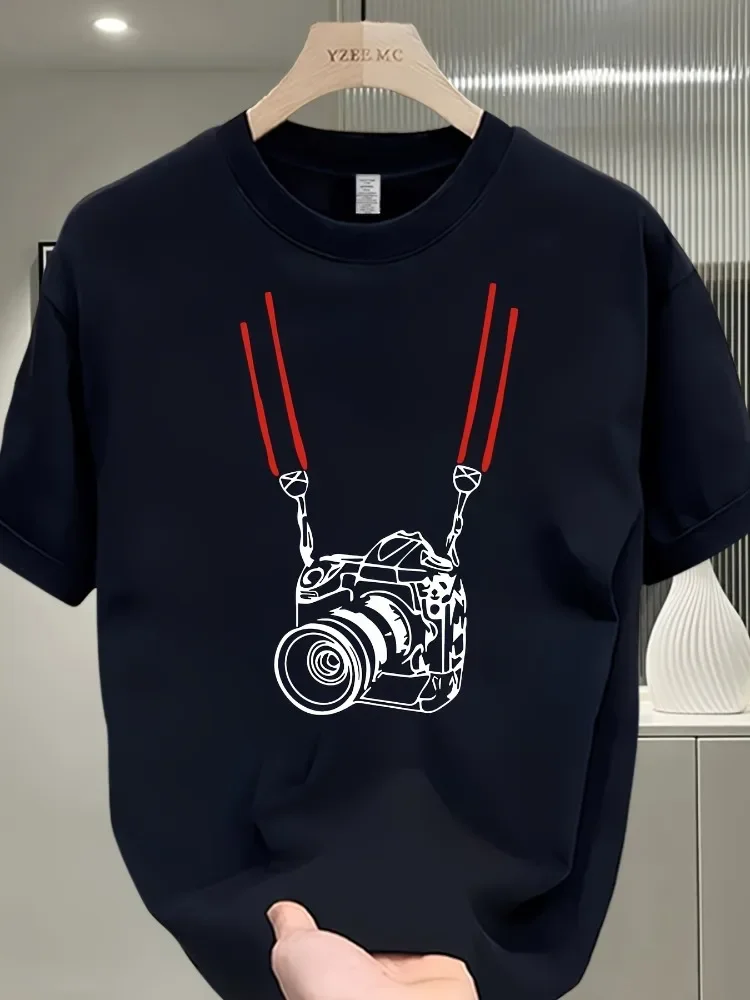 

Майка с estampado de dediarapantalón corto неформальная манга corta cuello redondo camisa de mujer para fotógrafos y uso