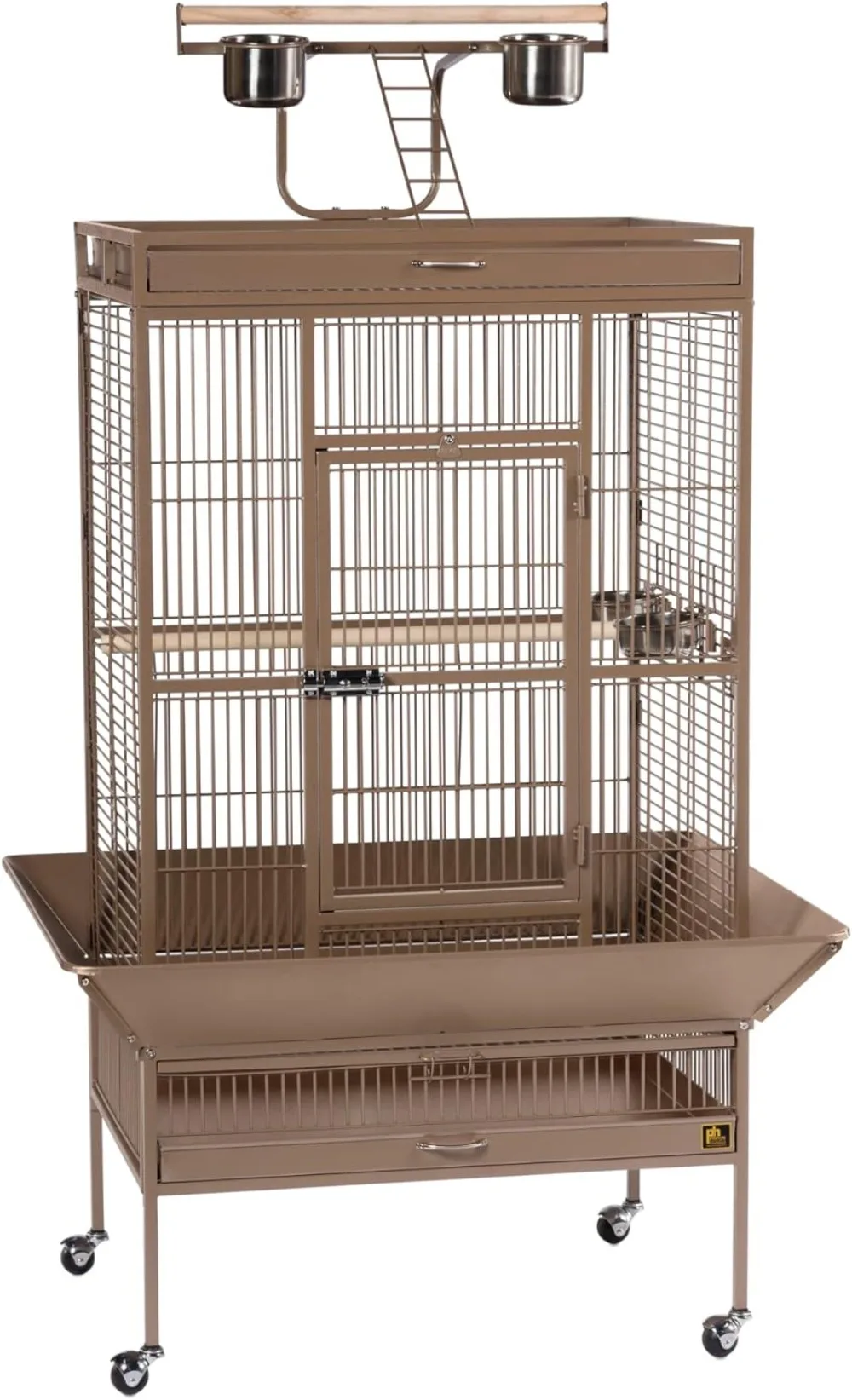 Wrought Iron Select Bird Cage Brown 30-Inch By 22-Inch By 63-Inch Non-toxic Powder Coating Finish Bird Nesting Box