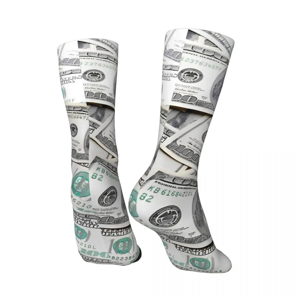 One Hundred Dollar Bills Stockings Men American currency bank notes Socks Quality Funny Socks Spring Cycling Anti Skid Socks