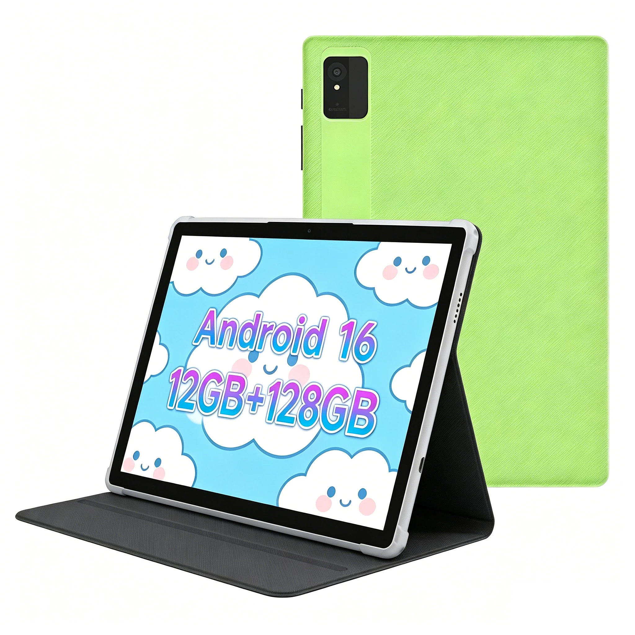 ANRY Android 16 Tablet 10.1 Inch Octa Core 12GB(4+8GB Expand) RAM 128GB ROM WiFi Bluetooth GPS Dual Cameras Learning Tablet GMS
