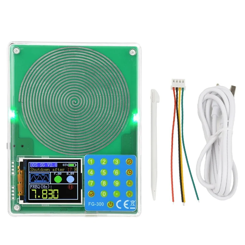 FG-300 DDS Signal Generator 0.001Hz-200Khz 1.8Inch Color Screen Signal Generator Sine Wave, Square Wave, Sawtooth Wave