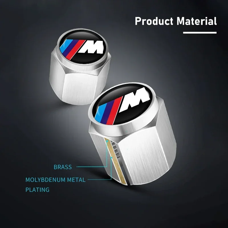 For BMW E93 F10 F20 F30 F40 F15 F25 F26 F31 F49 F86 M3 M5 X3 5pcs Car Wheel Tire Valve Cap Dust Protection Cover Accessories