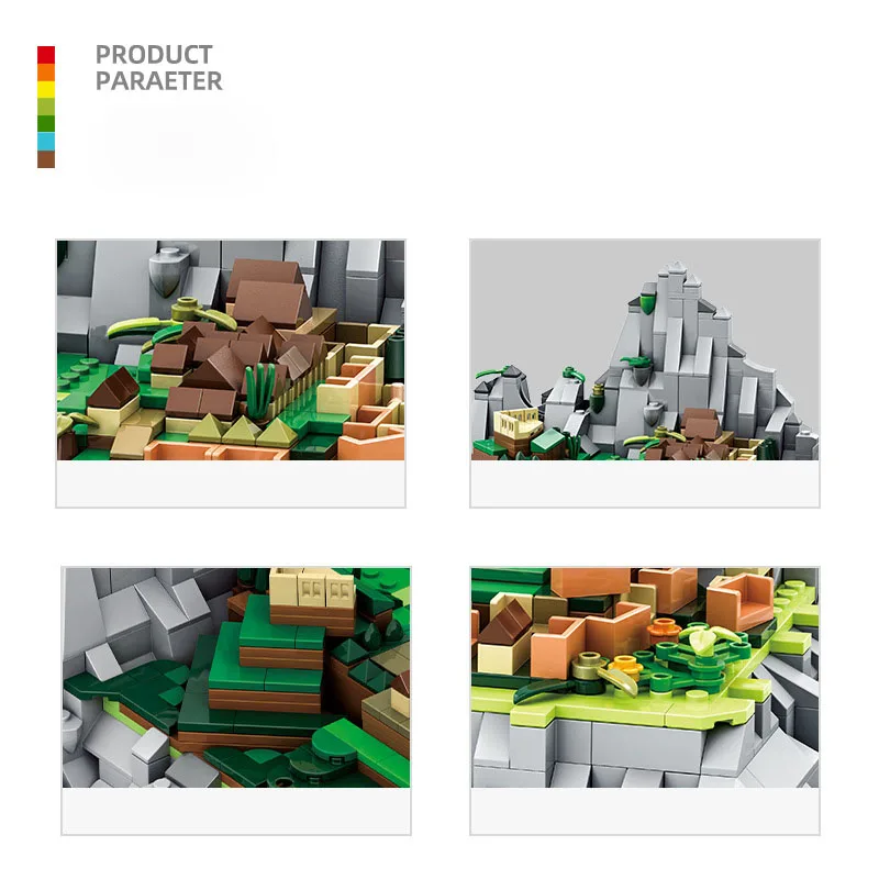 창의적인 세계적으로 유명한 역사적 건축물 블록 페루 쿠스코 마추픽추 블록 조립 장난감 선물용
