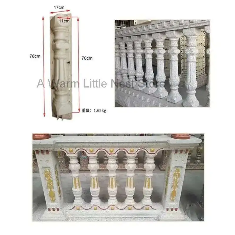 

Roman Column Mold Prefabricated Vase Column Balcony Guardrail Mold Self-built Building Stair Handrail Railing Cement Fence C