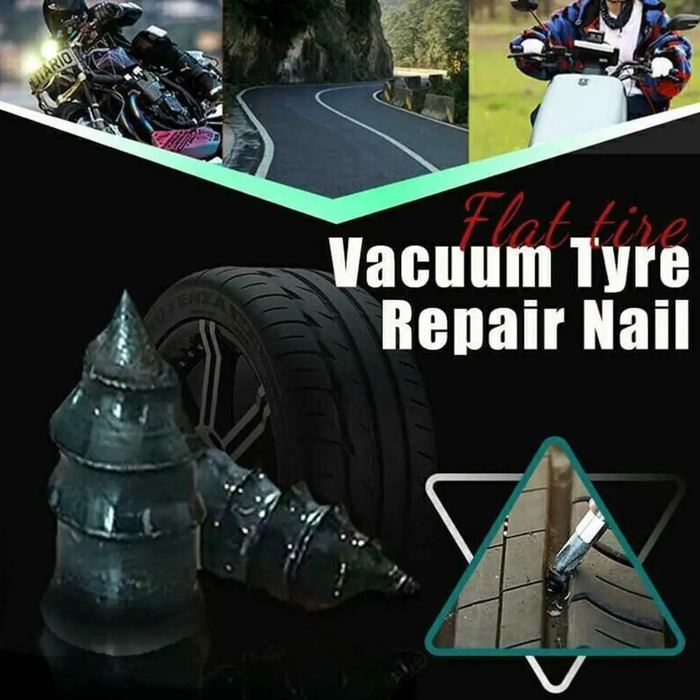 Mini Vacuum Tire Repair Nail Kit for Motorbike Car Scooter Portable Tubeless Tyre Puncture Rubber Screw Patches Tool Set