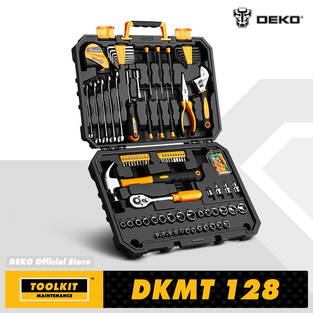 DEKO DKMT128/DKMT196 Kit de Herramientas para Bricolaje y Auto 🛠️
