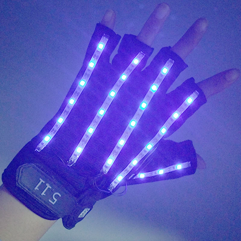 Cool Costumes Accessory LED Gloves & Mittens Performance Supplies Glowing Flashing  Neon Light Gloves