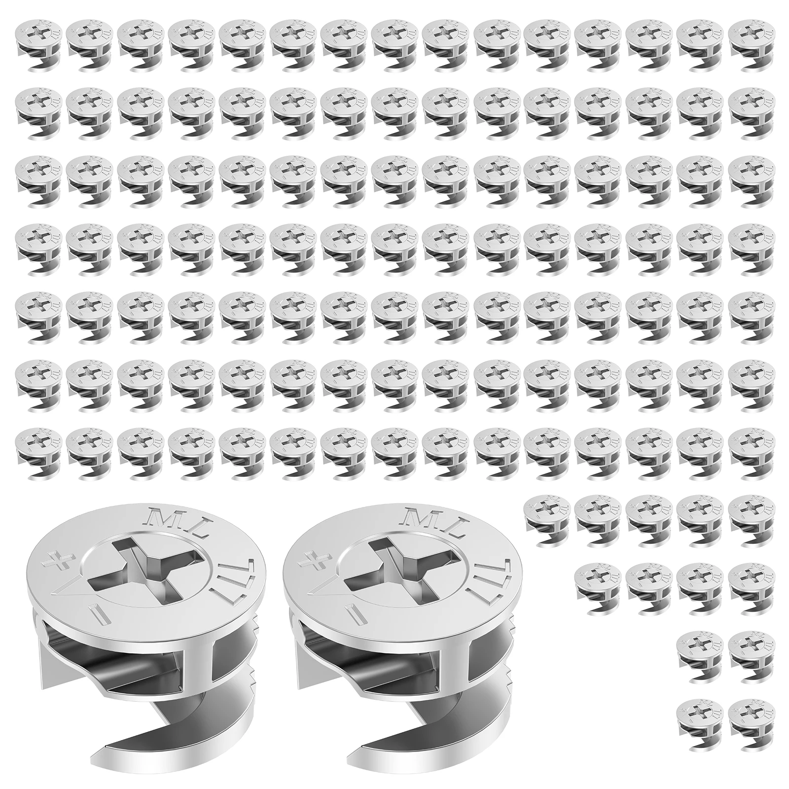 

120Pcs Cam Lock Nut Set Zinc Alloy Furniture Cam Lock Fastener Sturdy Furniture Connecting Cam Lock Fitting Eccentric Wheel Cam