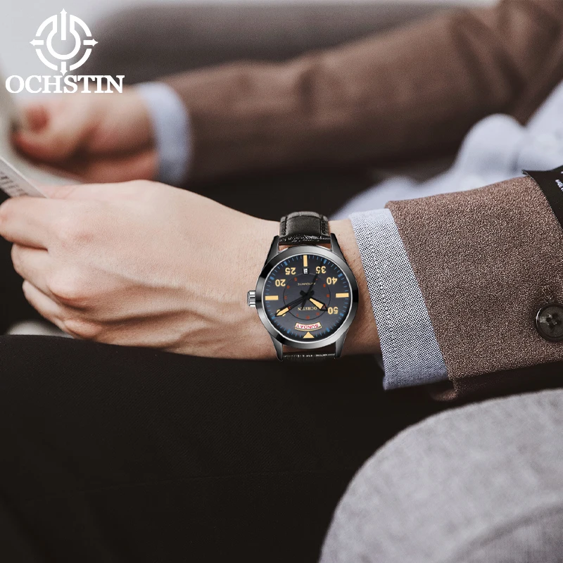 OCHSTIN Luxury Top Brand Original Automatic Mechanical Watch Men\'s Waterproof Automatic Watch Calendar Display Men\'s Gift