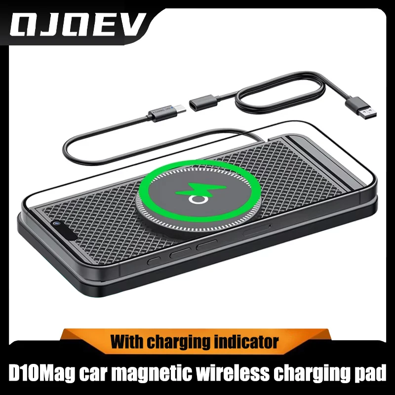 

D10Mag car magnetic wireless charger non-slip mat is suitable for Apple 12-17 series magnetic mobile phones