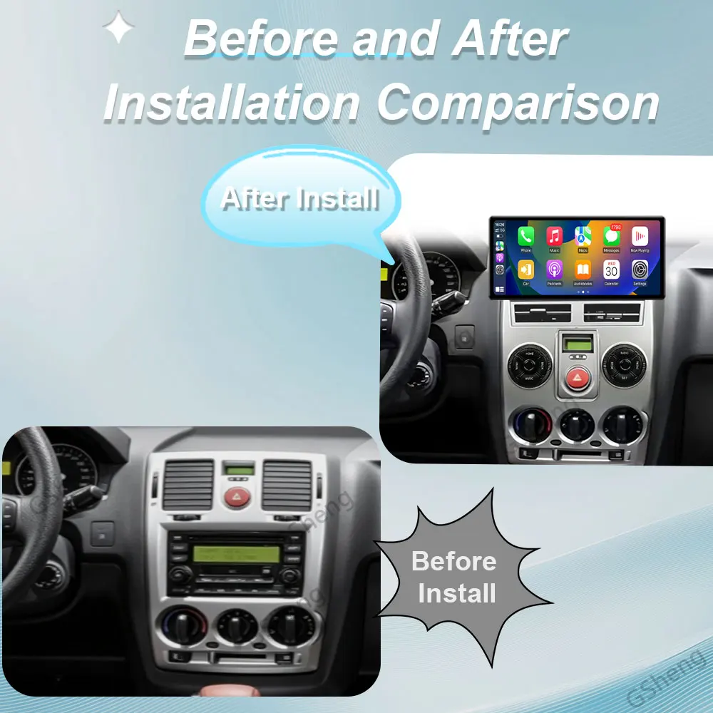 12.3 inch For Hyundai Getz 2004‑2006 Car Radio Multimedia Player GPS Navigation Wireless CarPlay Android Auto Bluetooth WiFi DSP