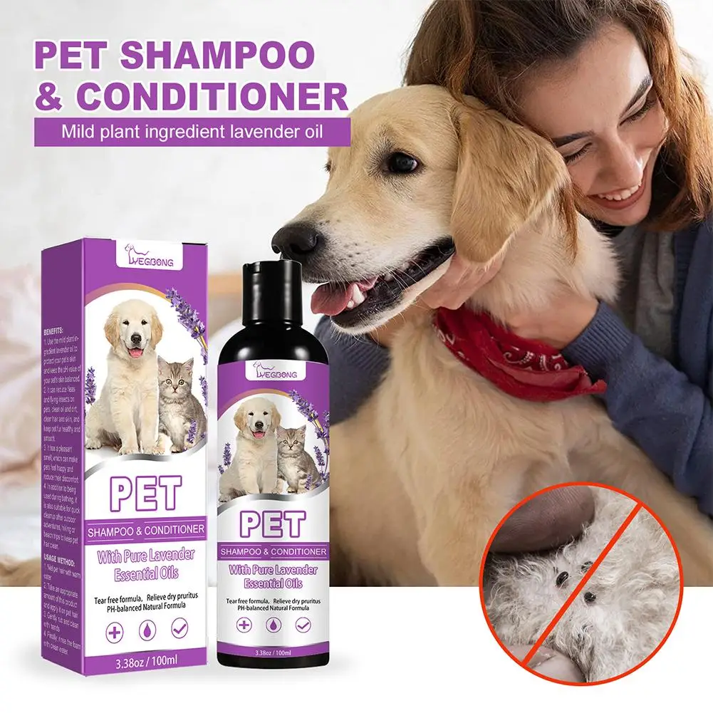 Shampooing désodorisant pour animaux de compagnie, décontamination parfumée des poils blancs, shampoing pour chien et chat, shampoing pour animaux de compagnie, shampoing de bain pour démangeaisons et Charleroi Eve Bubble, D0K4