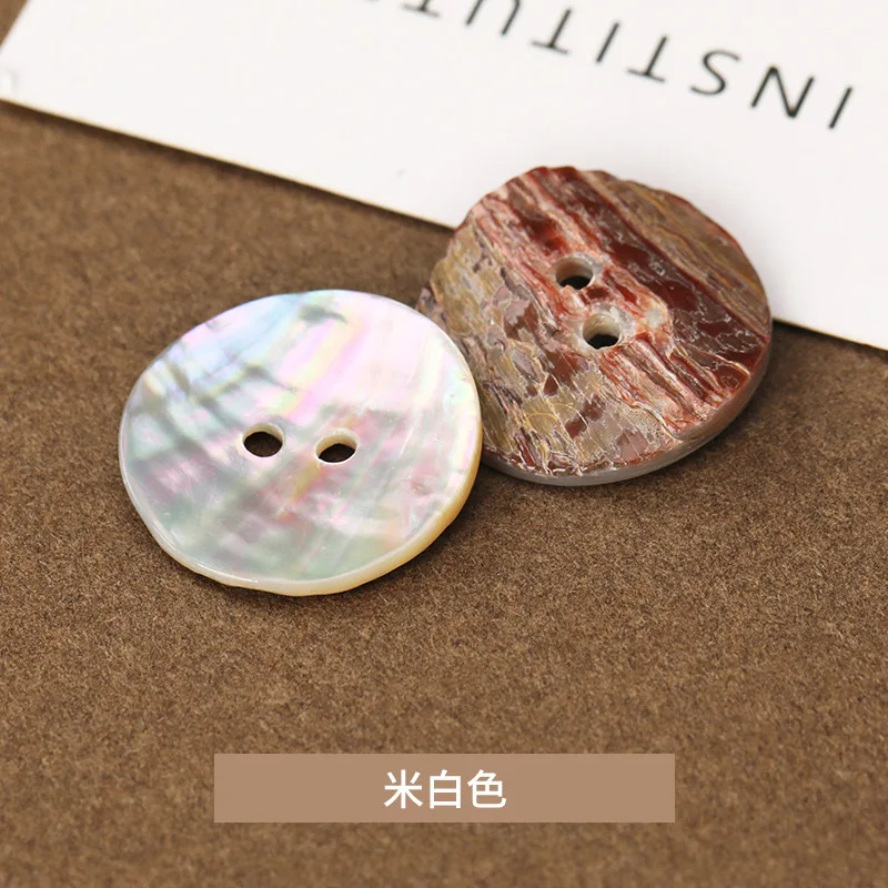 

Premium Natural Shell Buttons Golden Abalone Two Holes Apparel Sewing Accessories