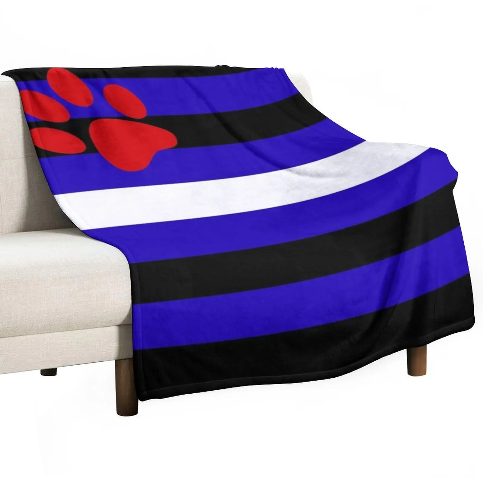

Puppy Play Pride Flag (v.2) Throw Blanket Dorm Room Essentials Retro Blankets