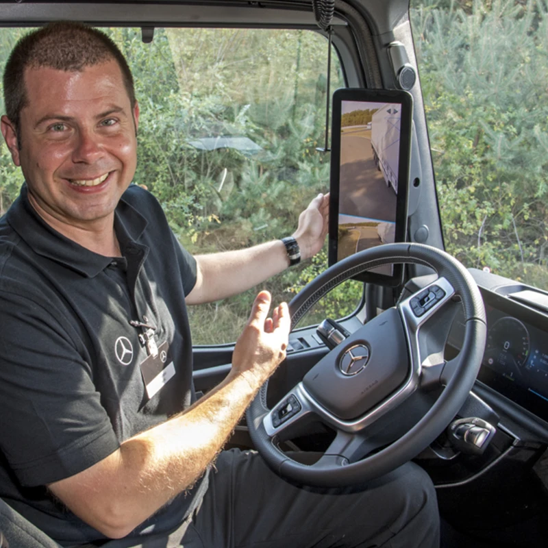 12.3 Inch AHD Dual Split Truck Side View Mirror mo DVR Rear View Car cam System Bus Blind Sport Arm cam