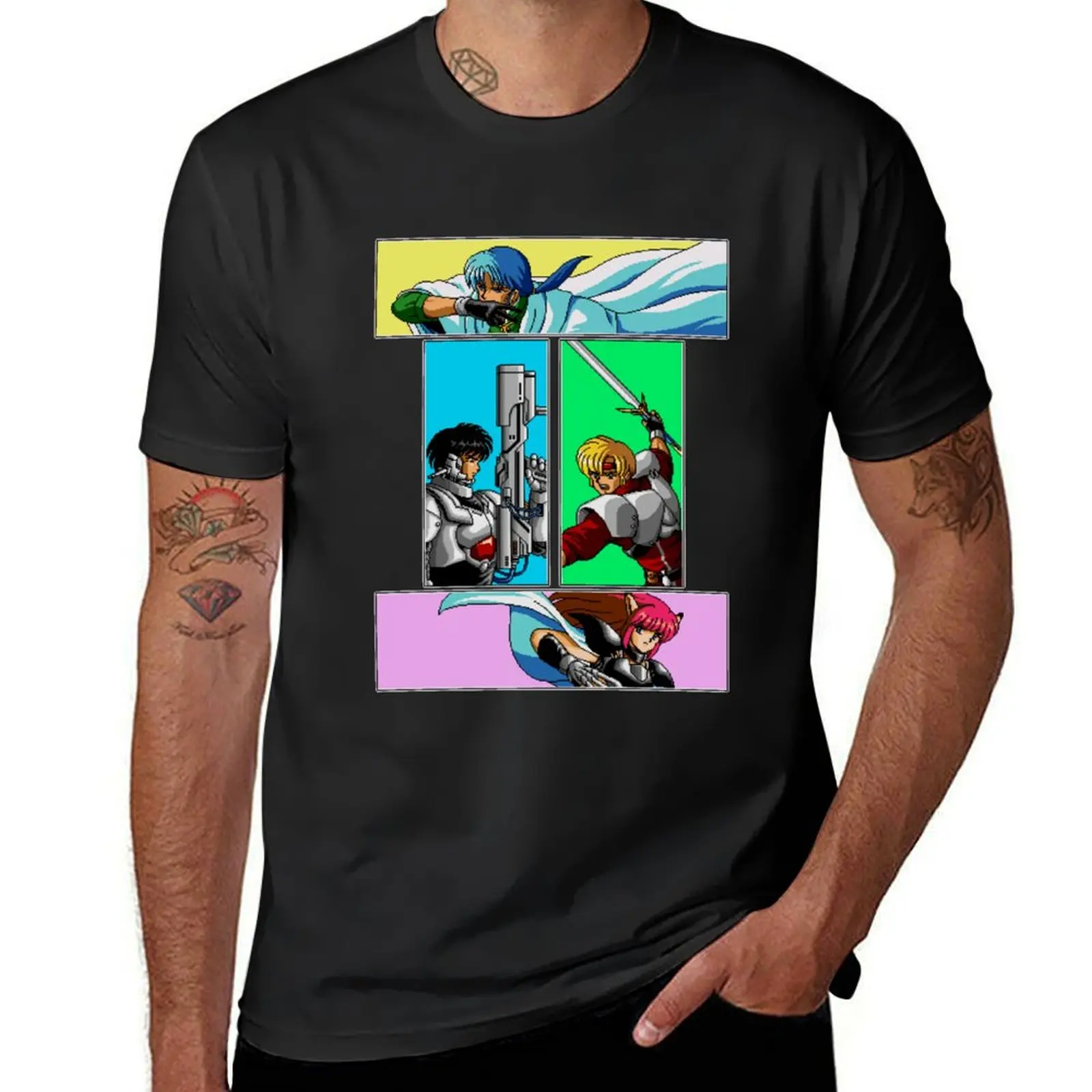 

Classic Phantasy Star 4 heroes T-Shirt funnys plain quick-drying Men's t-shirts