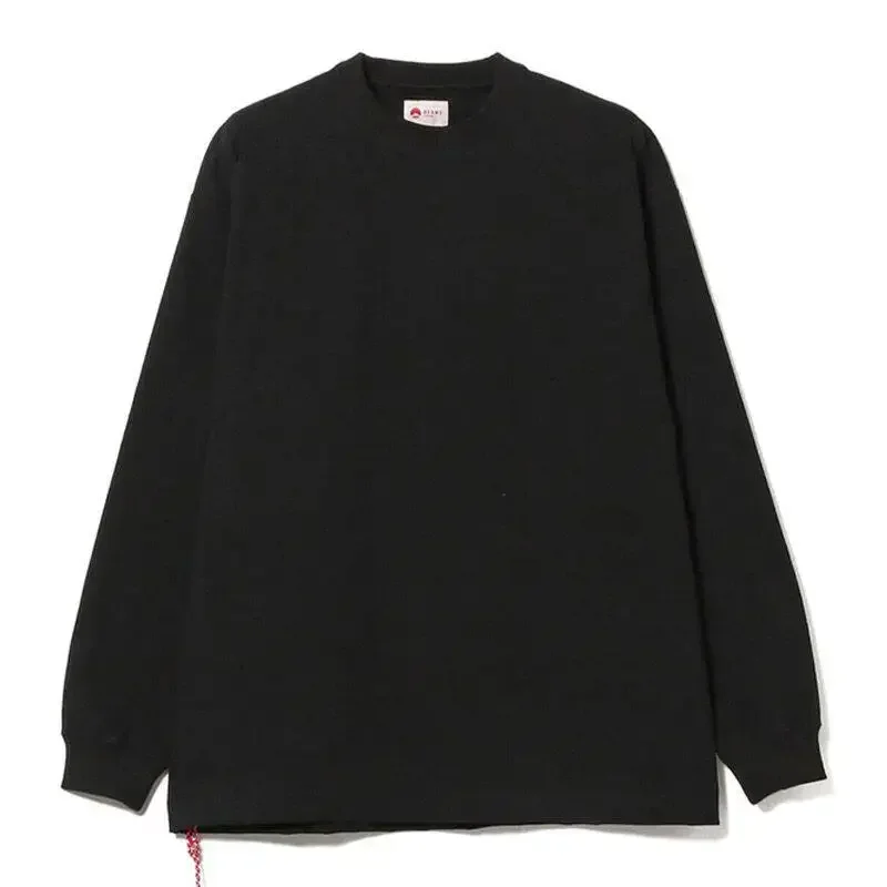 BEAMS 24SS Youth Loose Japanese Red Rope Long Sleeve Popular Crew Neck T-Shirt