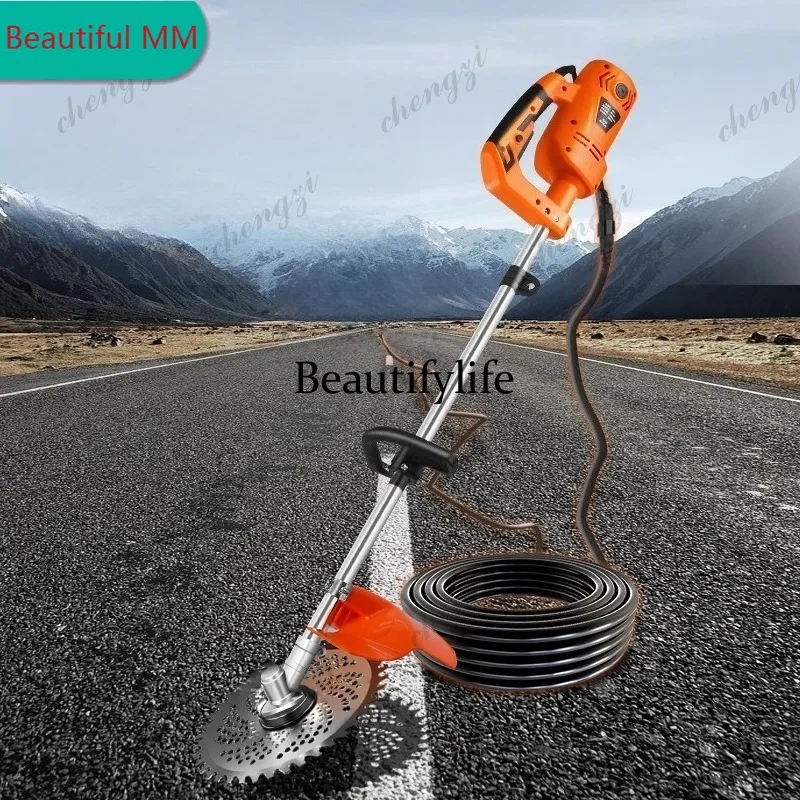 

M138 Electric lawn mower rechargeable outdoor small lithium battery weeder backpack high power orchard land reclamation harveste