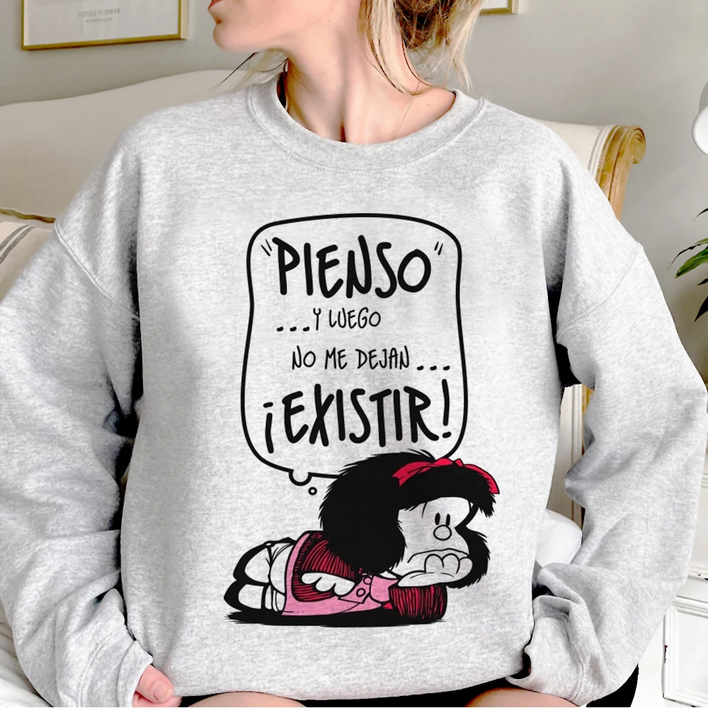 Mafalda-Sweat à Capuche à Motifs de Bande Dessinée pour Adolescente, Streetwear, Fille, Style Moderne, Décontracté