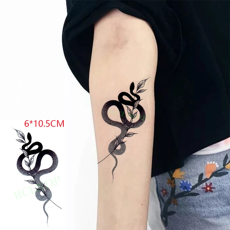 Waterproof Temporary Tattoo sticker Cobra snake totem flash tatto Water Transfer fake tatoo for man woman 10.5*6cm