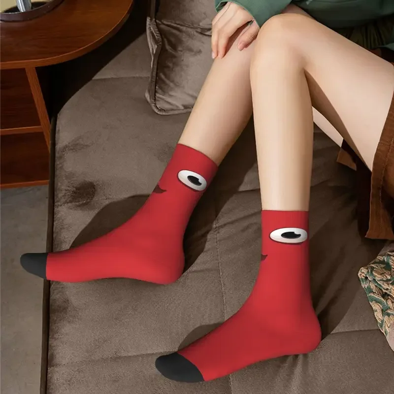 Nuevos calcetines para hombre Harajuku Pikmin 3 calcetín rojo ardiente medias deportivas para mujer Primavera Verano Otoño Invierno