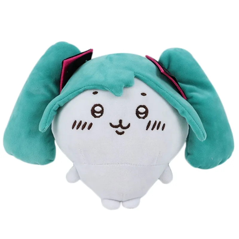 New Chiikawa Fit Hatsune Miku Fufu Cute Kawaii Plush Toy Self Deprecating Bear Small Foot Toy Doll Room Decoration