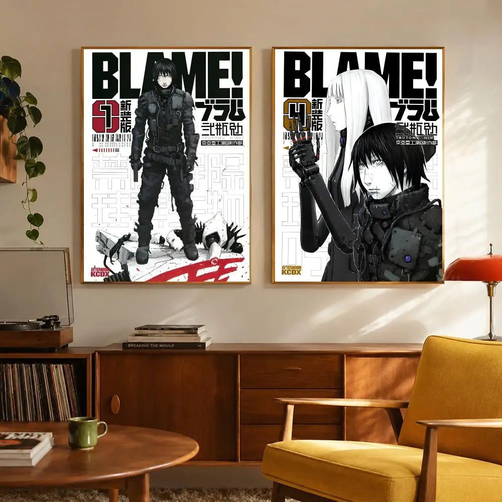 Manga Sci-Fi B-BLAME Poster Digital Solvent Print Waterproof PP Fade-Resistant Wall Art Room Decor Gift