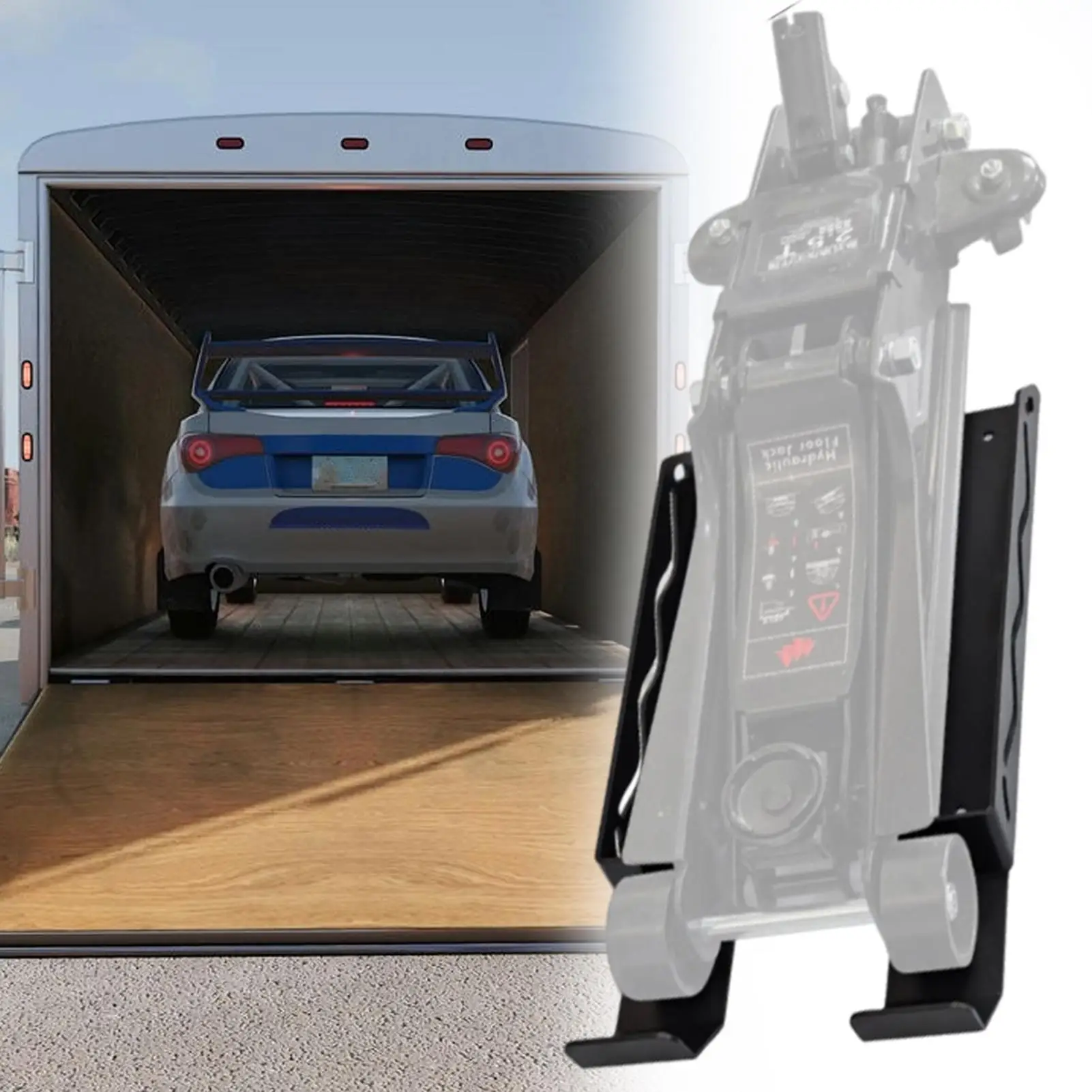 Floor Jack Holder Jack Stands Accessories Tool Organizer Heavy-Duty Reliable Storage For Racing Truck Utility Vehicle Garage