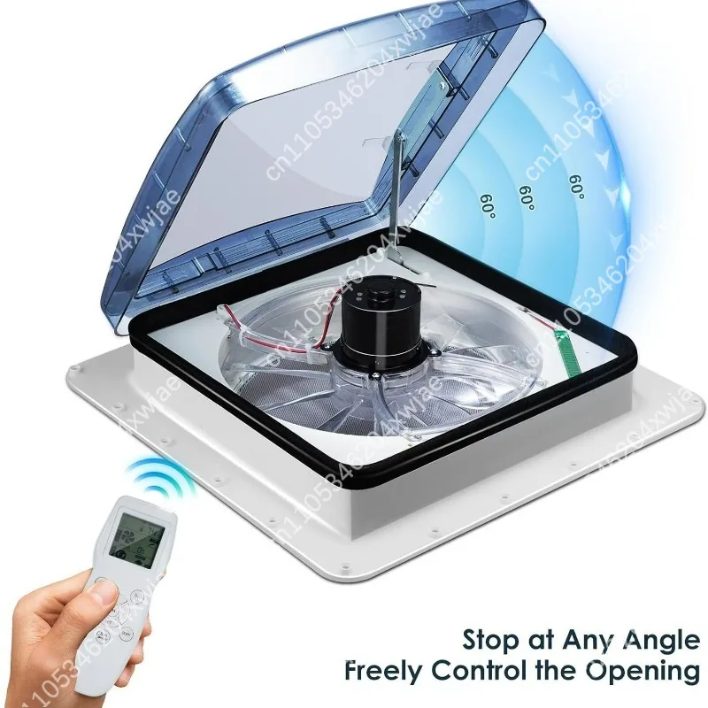 12V RV Camper Ventilation Fan, Roof Mount Vent Fan for Caravan and Motorhome Bathroom Air Circulation System