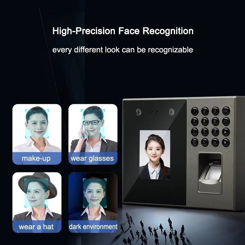 Pointeuse Biometrique Face Fingerprint Recognition Scanner Time Devices Biome Software Free Attendance Detector for Employees