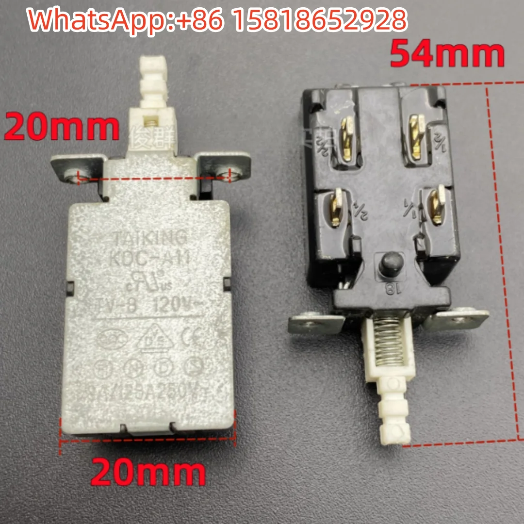 5pcs TAIKING Taiwan KDC-A11 Self-Locking Power Switch TV-8 with Locking 8A Amplifier Chassis Button Press Button