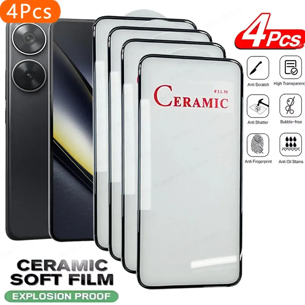 

4 Pcs HD Soft Ceramic Film For POCO X6 F5 F4 M6 M5 M4 M3 Pro 5G 4G Screen Protector For POCO F6 X5 X4 X3 Pro C65 Protectors Film