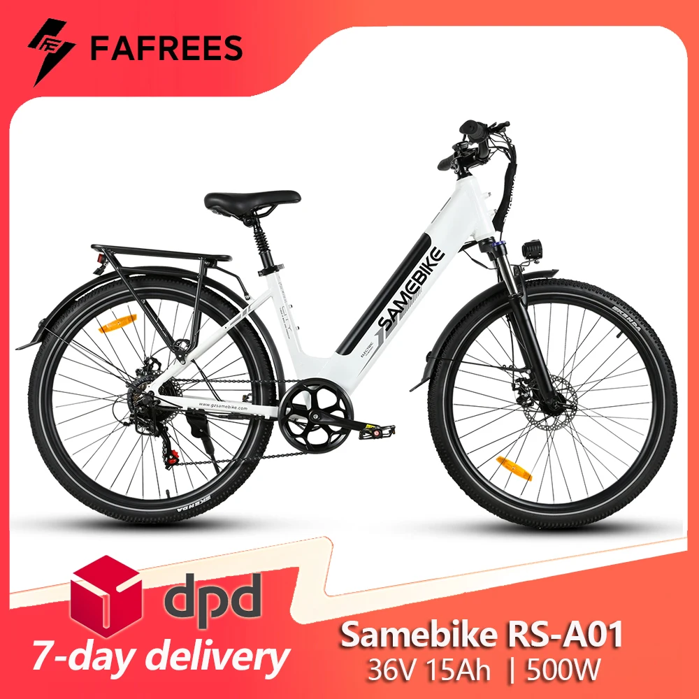 Samebike RS-A01 Pro Electric Bicycle for Adults Mountain Bike 500W 36V 15Ah Lithium Battery City E-bike