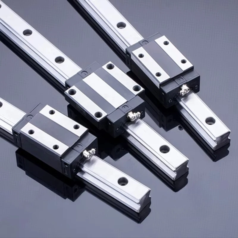 Precision Low Noise HGH Series Aluminium Alloy 25MM Linear Block  Guide Rail With Slider