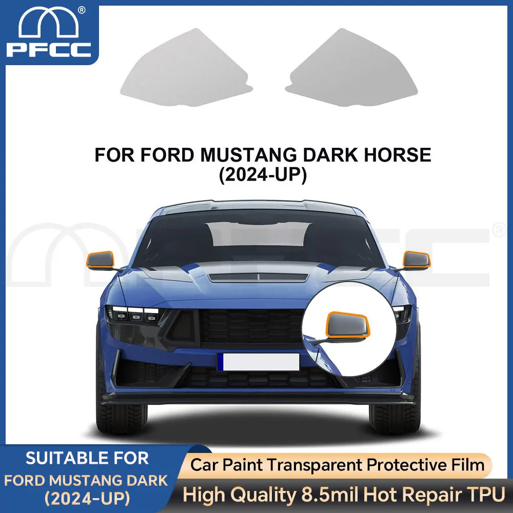 

Предварительно вырезанная пленка для фар Ford Mustang Dark Horse 2024 2025, защитная пленка для стоек B, прозрачная автомобильная аксессуары против царапин