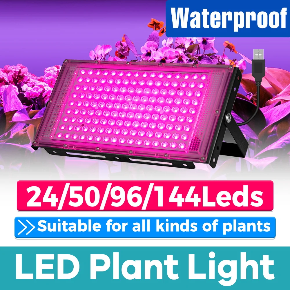 

LED Grow Light Full Spectrum Plant Lamp 5V Indoor Hydroponics Fill Lamps Greenhouse Tent Vegs Fruit Succulent Cultivation Lights