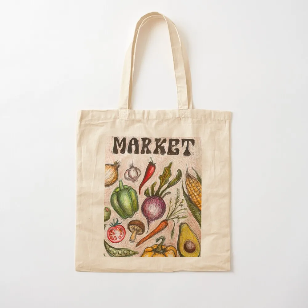 Market Veggies Tote Bag