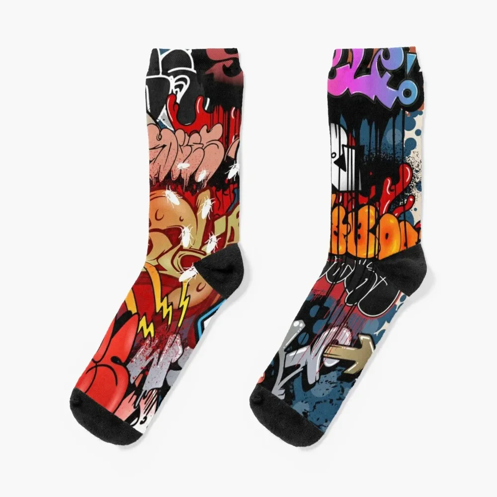 

Graffiti Art Illustration Socks Run anime new year Socks Men's Women's