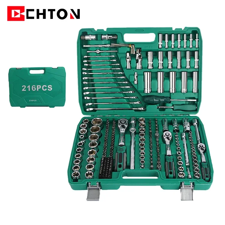 New Design 216 Pcs Automotive Car Tool Socket Spanner Auto 72 Teeth Ratchet Wrench Sockets Sets Hand Tools