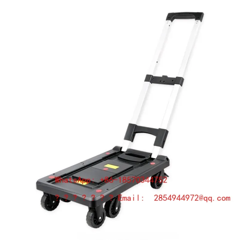 Portable Shopping Cart, Foldable Trolley, Tablet, 7-wheel Small Trailer