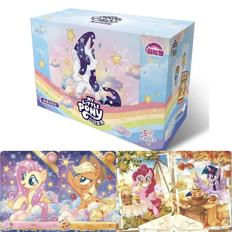 KAYOU حقيقية بلدي ليتل المهر بطاقات قوس قزح حزمة سلسلة 5 الصداقة الأبدية جمع بطاقة أنيمي الطرفية هدية الكريسماس اللعب